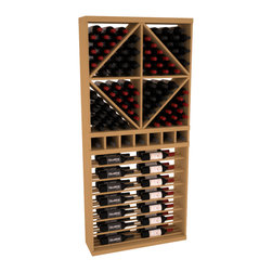 Wine Racks America - CellarVue  Horizontal Wine Rack Combo, Pine , Oak Stain - Wine Racks