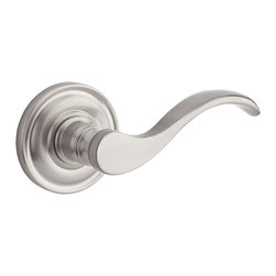 Baldwin - Curve Lever on Traditional Round Rose - Door Levers