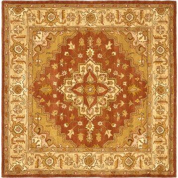 Safavieh Heritage Collection HG345 Rug, Rust/Gold, 5' X 8'