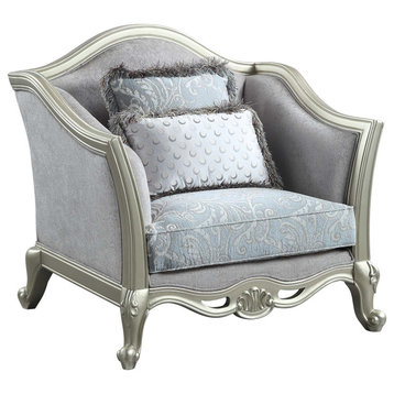 Linen Upholstery Chair, Light Gray