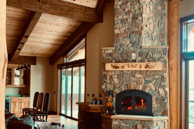 Rustic living room in Denver.