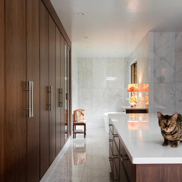 Stunning Walnut Primary bath and closet