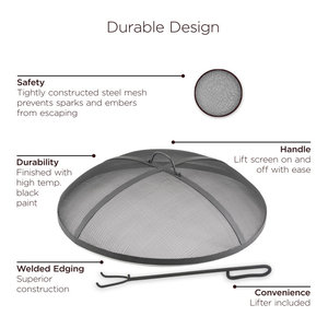 More Sizes Available Fire Pit Spark Screens Good Directions 24