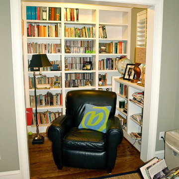 Former bathroom turned into a small library