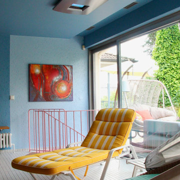 Outdoor Neugestaltung + Farbgestaltung Schwimmbad