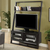 Cappuccino 48in.L Ladder TV Unit With 2 Sliding Doors