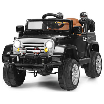 Costway 12V MP3 Kids Ride On Truck Jeep Car RC Remote Control w/ LED Lights