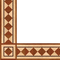 Oshkosh Designs Wild Iris Inlay Border and Corner - Hardwood Flooring