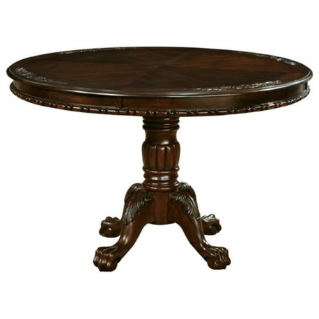 Bowery Hill Round Dining Table in Brown Cherry