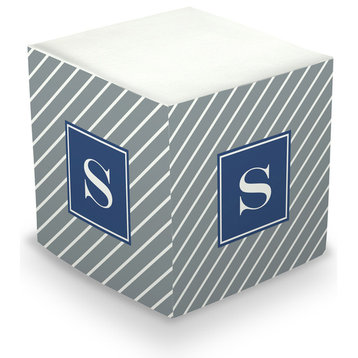 Sticky Memo Cube Kent Stripe Single Initial, Letter D