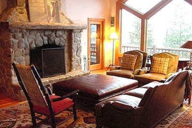 Mountain style living room photo in Other