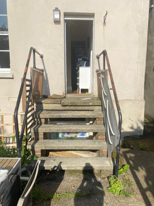 Outdoor steps to raised ground floor Houzz UK