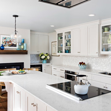 Falmouth Cape Cod Kitchen with Fireplace