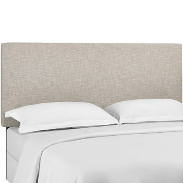 Taylor King and California King Upholstered Linen Fabric Headboard, Beige