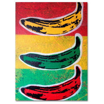 Abstract Graffiti 'Rasta Banana' Canvas Art, 24" x 32"