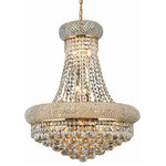 Elegant - Elegant Primo 14-Light Gold Chandelier Clear Royal Cut Crystal - This Primo 14-LT Gold Chandelier Clear Royal Cut Crystal from Elegant has a finish of Gold and fits in well with any Transitional style decor.