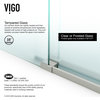 VIGO Frameless Shower Door 3/8" Hardware, 60", Right