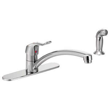 Moen M-Dura Single-Handle Kitchen Faucet w/ Side Spray, Chrome - 8717