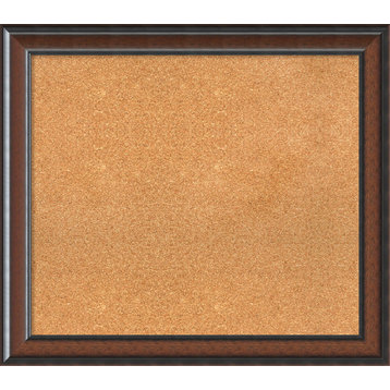 Framed Cork Board, Cyprus Walnut Wood, 33x29