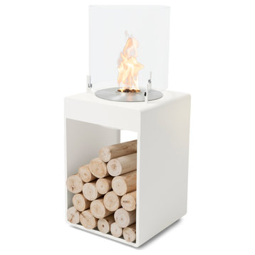 EcoSmart Pop 3T Fireplace Smokeless, White, Ethanol Burner