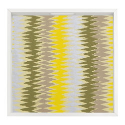 Yellow Ikat Zig Zag Series Wood Serving Trays - Home Decor