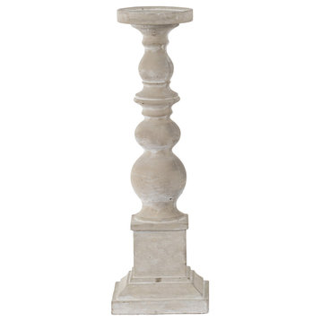 Garden Candle or Candle Holder, Gray