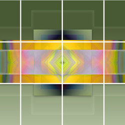 Southwestern Green- 17" x 12.75  - Tile Mural - Tile Murals