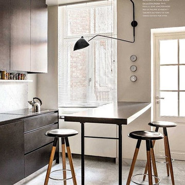 serge mouille lighting fixture for contemporary dining room