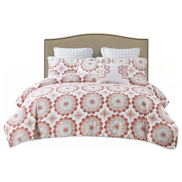 Delia Quilted 7 Piece Bed Spread Set, Queen