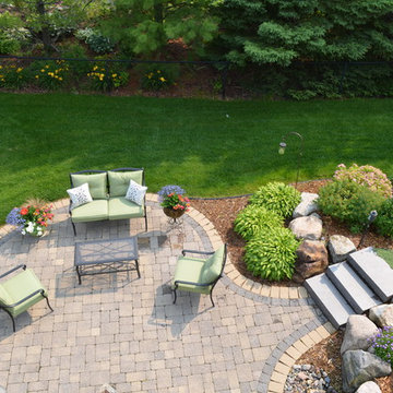 Front entries, sidewalks, paths and steps