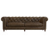 Fields Chesterfield 3-Seater Sofa, Walnut Leather