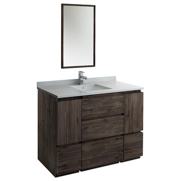 Fresca Formosa 48" Floor Standing Modern Bathroom Vanity With Mirror - FFT3071CH