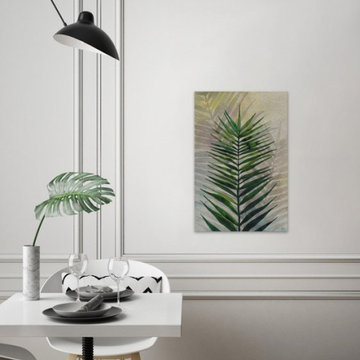 "Green Leaves" Painting Print on Wrapped Canvas