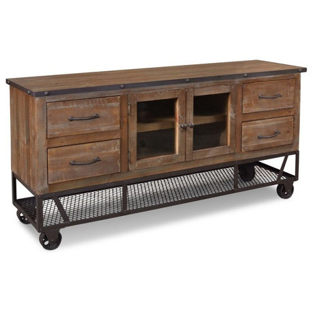 Addison Rustic Industrial Style 65" TV Stand