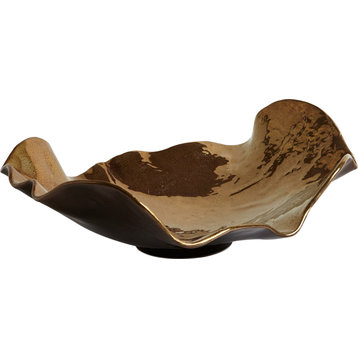 Wave Platter - Bronze Crackle