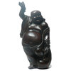 Chinese Bronze Metal Crafted Happy Laughing Buddha Figure