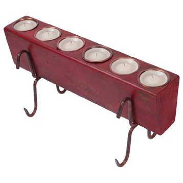 Small 6-Hole Sugar Mold Complete Set, Red, Small