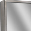 Head West Brushed Nickel and Chrome Framed Beveled Mirror - 30x36
