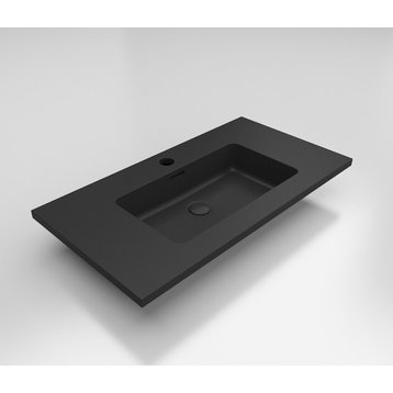 Moore integrated Black sinks, 36"