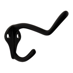 Cosmas - Coat and Hat Hook, Flat Black, Set of 10 - Wall Hooks