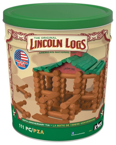 Современный Детские игрушки и игры Lincoln Logs 100th Anniversary Tin - 00854