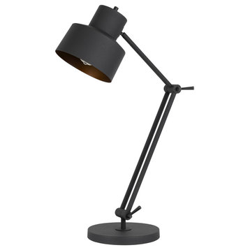 Matte Black Metal Davidson, Desk Lamp, Table Lamp