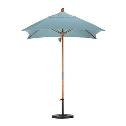 California Umbrella California 6' Wood Umbrella with Fiberglass Ribs - Outdoor Umbrellas