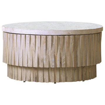 Chiseled Stone Textured Coffee Table