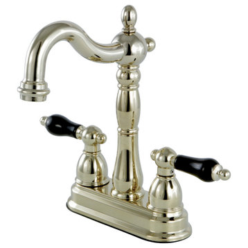 Kingston Brass 4" Centerset Bar Faucet, Polished Brass