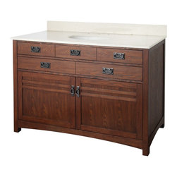Foremost 48'' Cornell Collection Bathroom Vanity W/Engineered Stone Top CRCVT492 - Bath Products