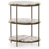 Alara End Table Hammered Grey W/Clear Powder Coat, Canyon, Antique Brass, Canyon