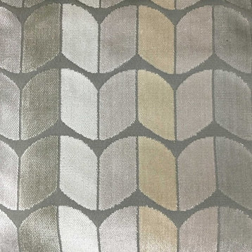 Holland Arrow Cut Velvet Fabric Upholstery Fabric, Glacier
