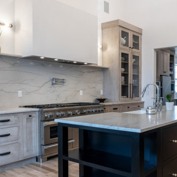 Delafield Elegance: Glass Doors & Black Islands