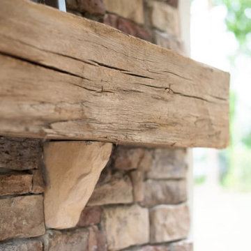 Hand Hewn Mantel